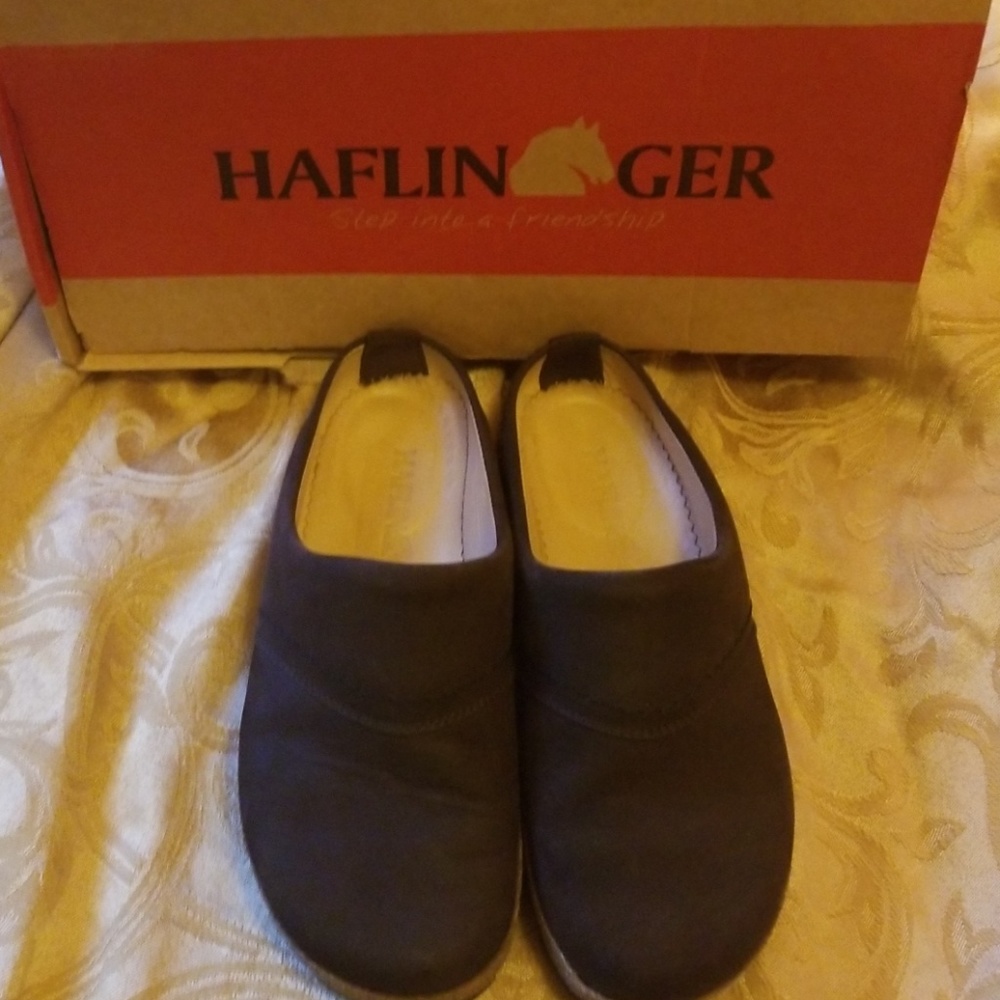 Haflinger Brown Leather Clogs Women's Size 37